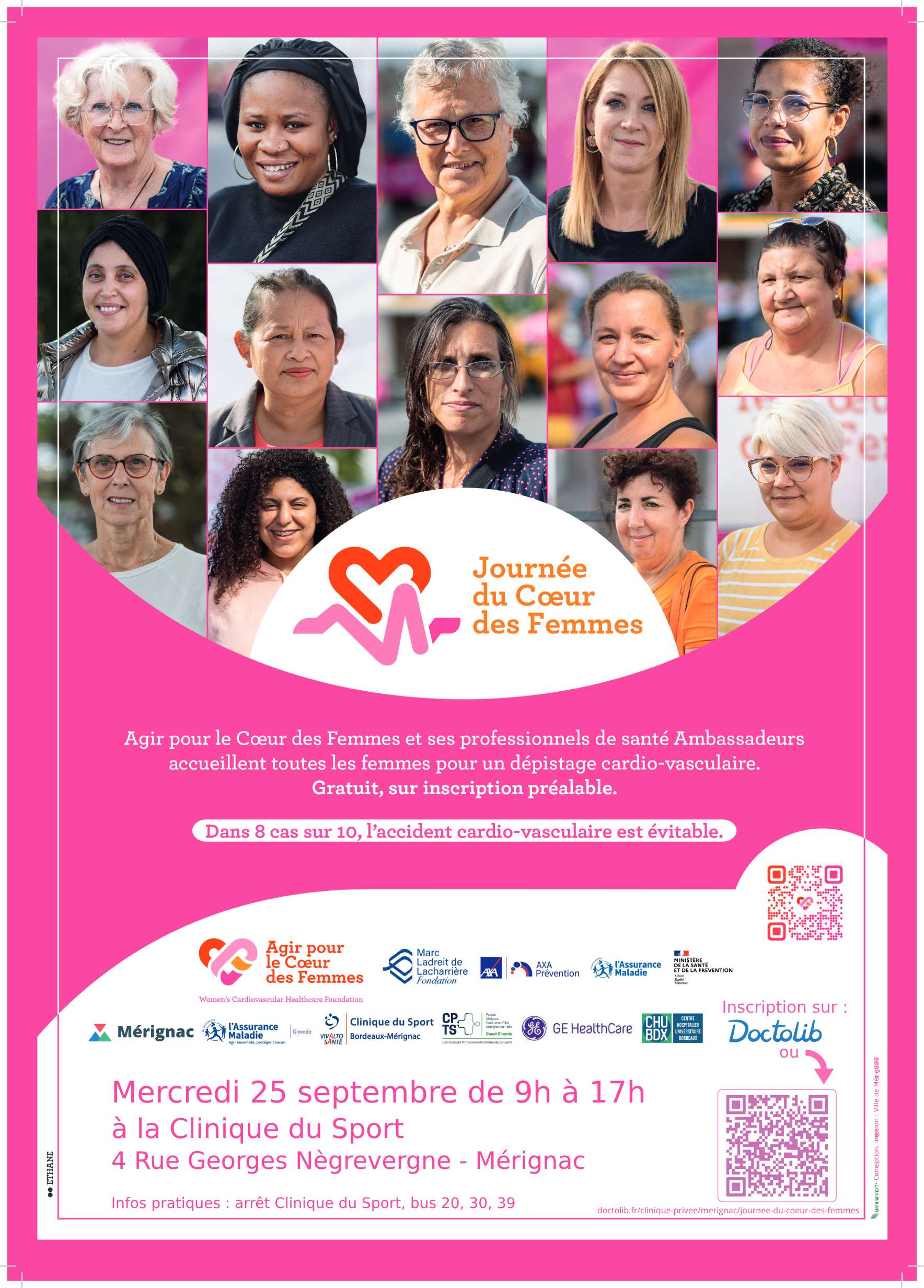 Affiche Agir pour le cœur des femmes